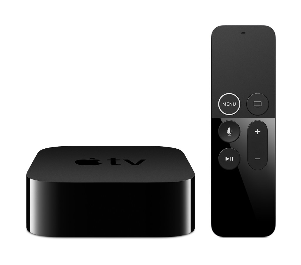 the apple tv 4K remote and device