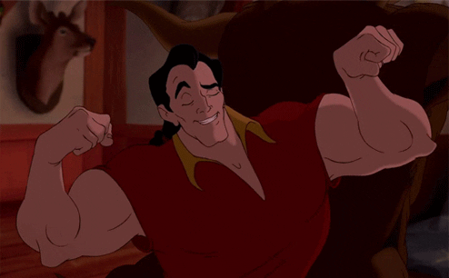 Gaston in the animated Beauty and the Beast