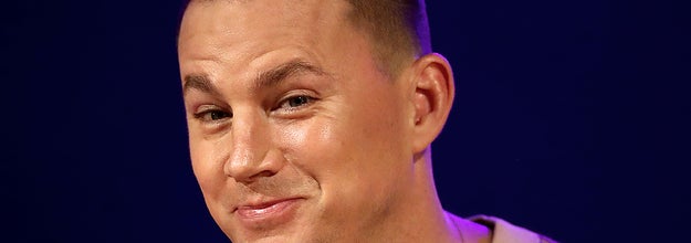 Channing smirks during an appearance