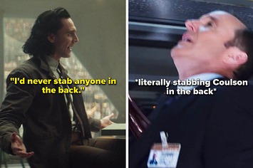 Loki stabbing Coulson