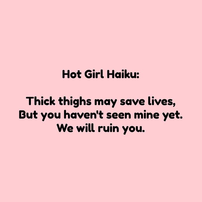 thick thighs may save live but you haven't seen mine yet. we will ruin you.