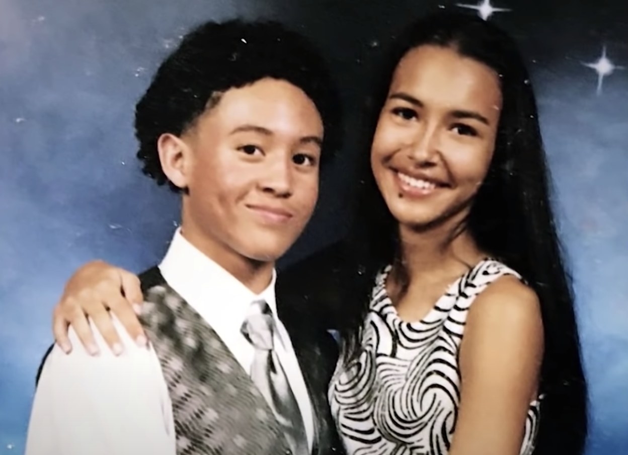 Tahj and Naya attending a dance as teens