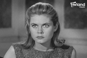 Samantha from &quot;Bewitched&quot; looking annoyed and twitching her nose