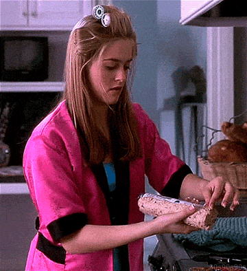 Cher from &quot;Clueless&quot; attempting to cook.