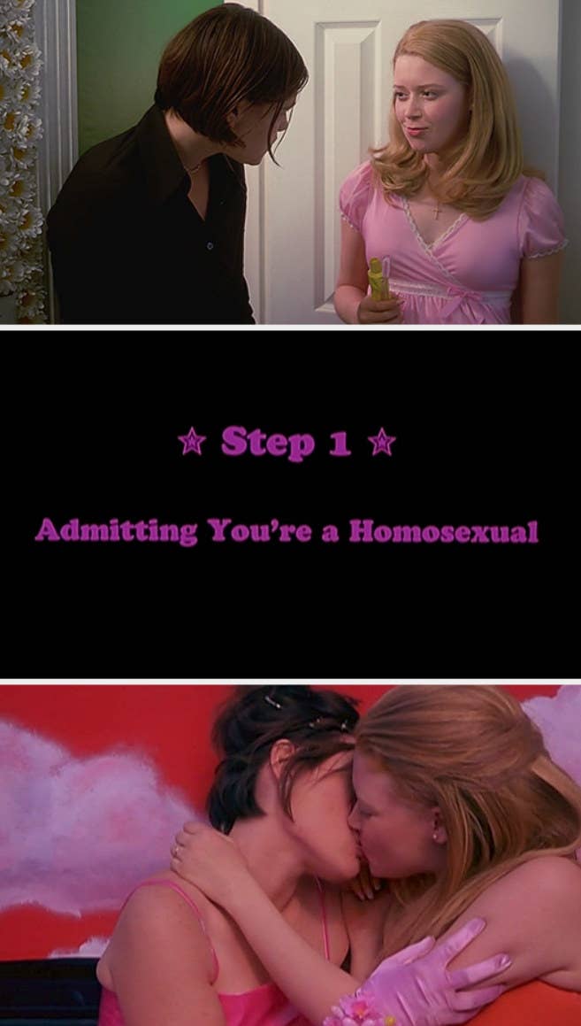 Megan and Graham kissing in "But I'm a Cheerleader"