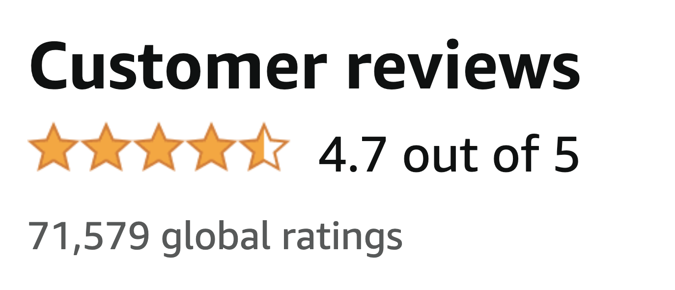 the customer reviewers showing a 4.7 out of 5 rating