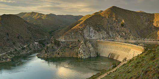 The Arrowrock Dam and basin.