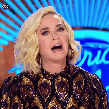 Katy Perry makes a strained face while judging &quot;American Idol&quot;