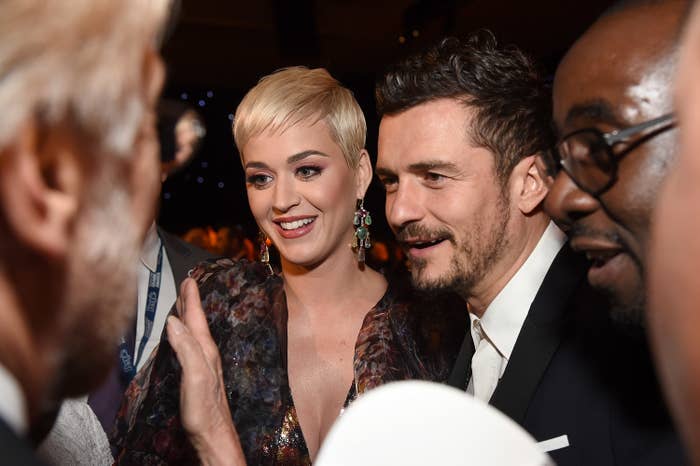 Katy Perry and Orlando Bloom attend MusiCares Person of the Year honoring Dolly Parton at Los Angeles Convention Center on February 8, 2019 in Los Angeles, California