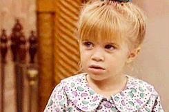 Michelle looking disturbed on &quot;Full House&quot;