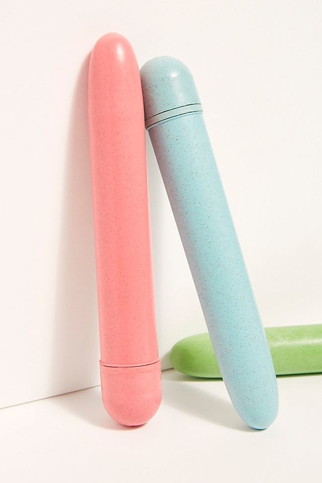 Pink, blue and green vibrators