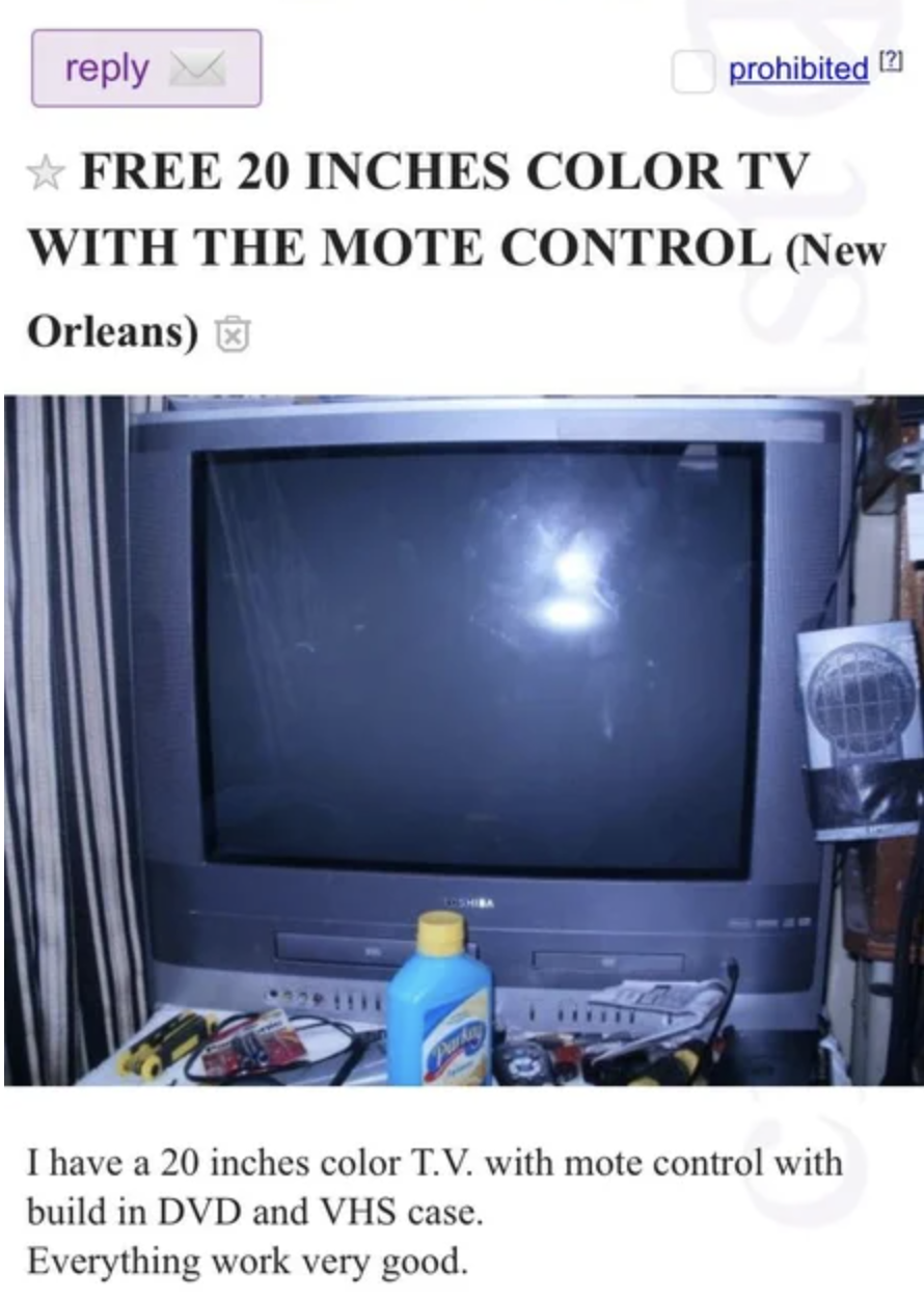 Marketplace ad reading for a remote that reads, &quot;The mote&quot;