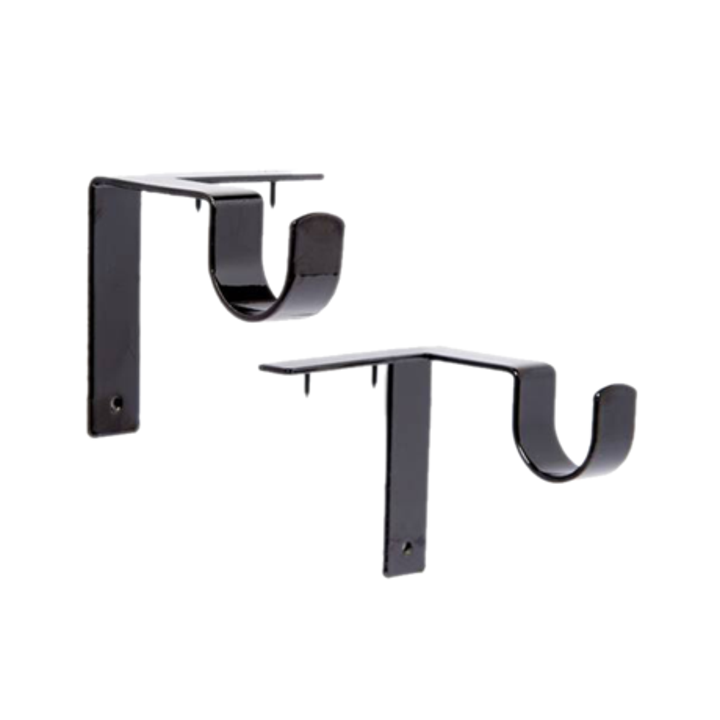 a pair of black no-drill backets 