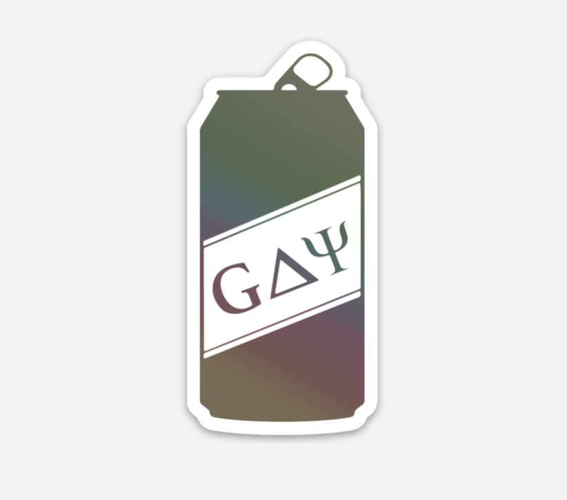 the gay frat holographic sticker