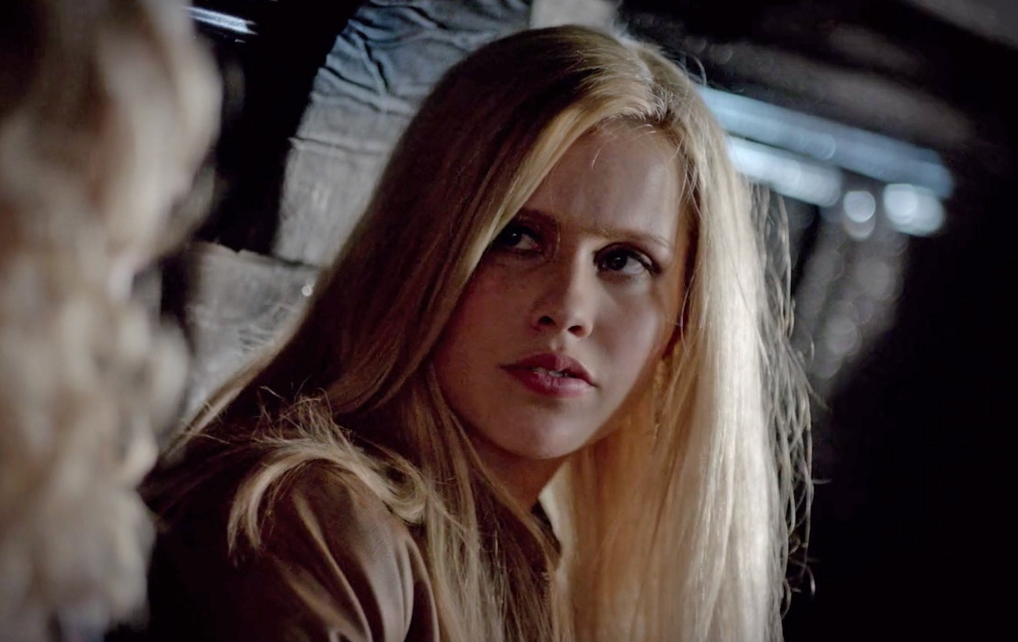 Rebekah looking off to the side