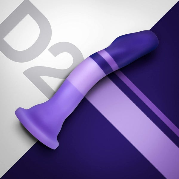 D2 Purple Rain striped purple dildo