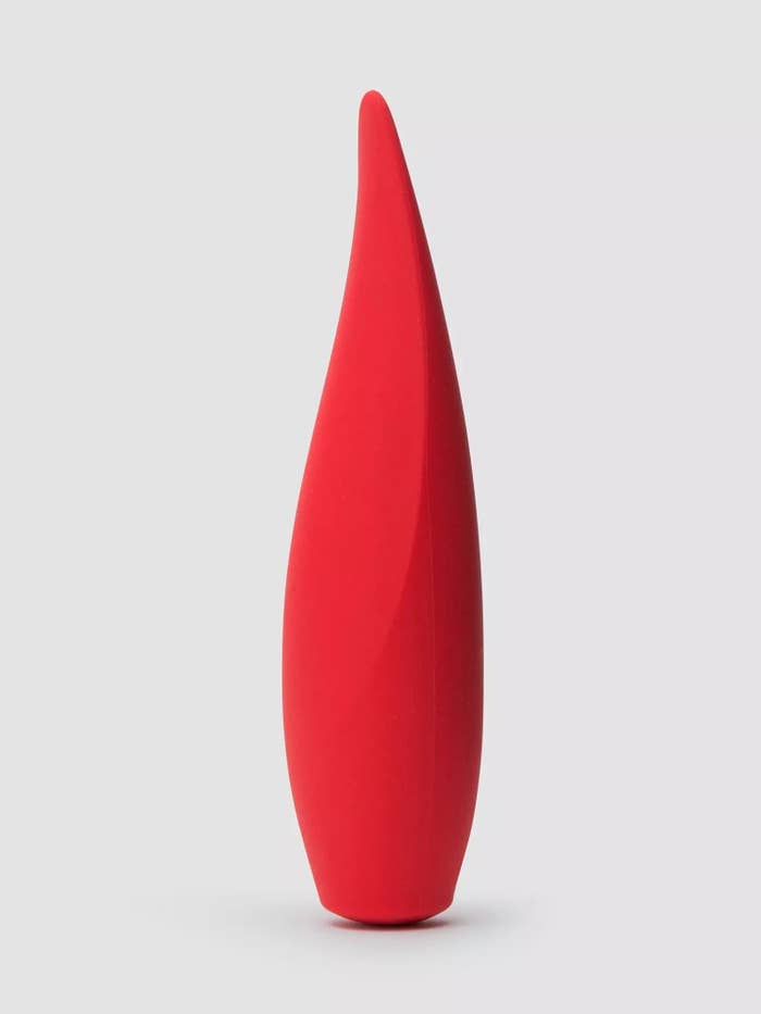 Red flame-shaped vibrator