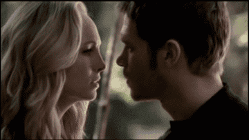 Klaus and Caroline&#x27;s first and only kiss in episode 5x11.