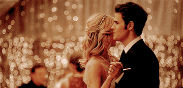 Stefan and Caroline dance at their wedding in episode 8x15.