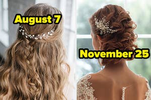 Two hairstyles labeled "August 7" and "November 25"