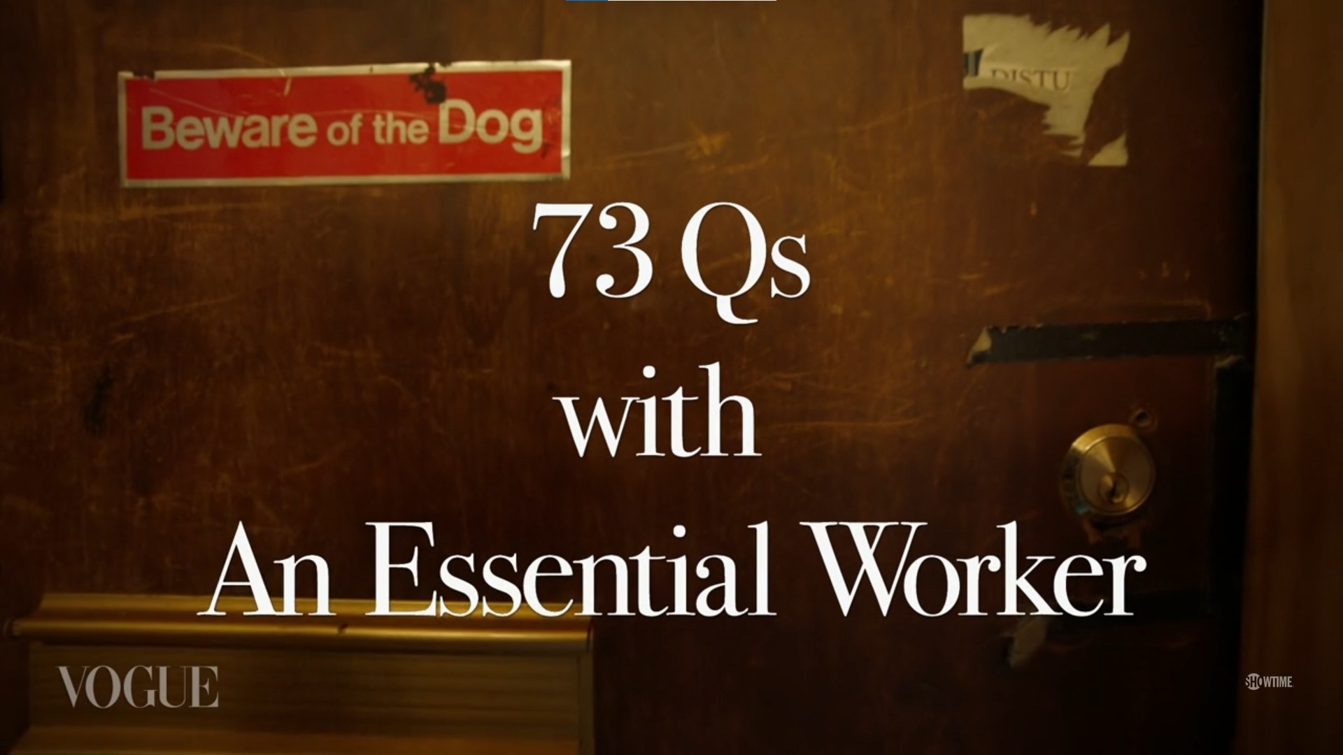 73 Questions With an Essential Worker Title Card