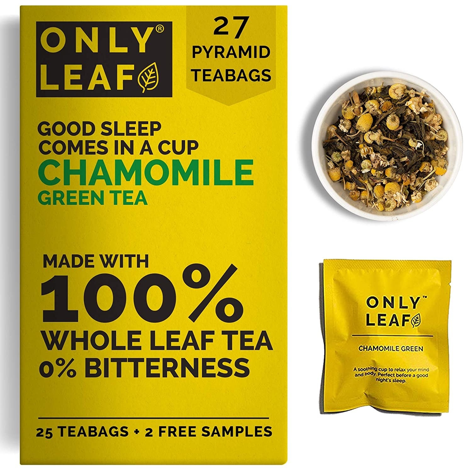 Only leaf chamomile tea bags