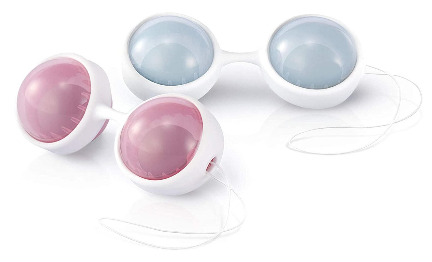 the kegel balls in pink and blue