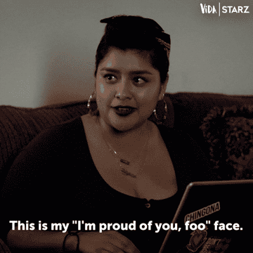 woman says &quot;this is my im proud of you too face&quot;