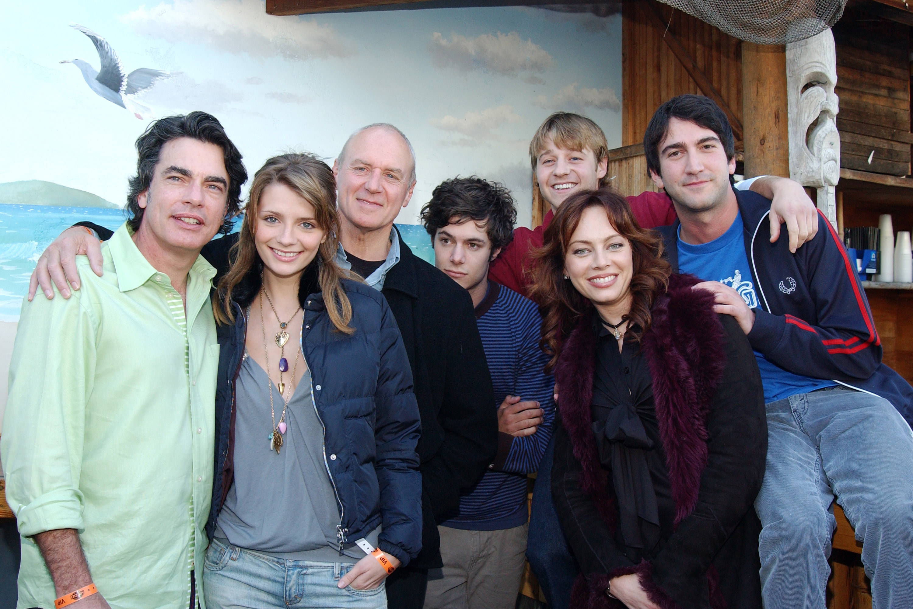 Some of the O.C. cast poses for a group photo