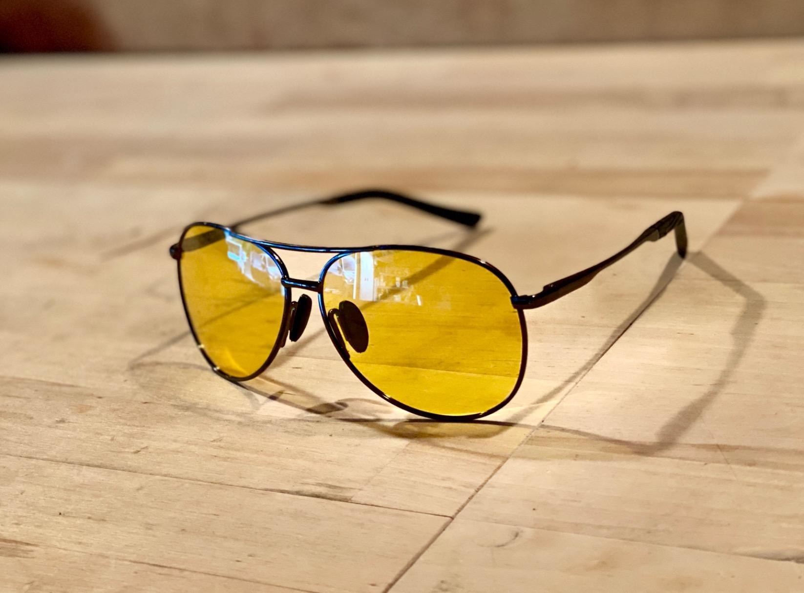 a photo of the sunglasses on a table