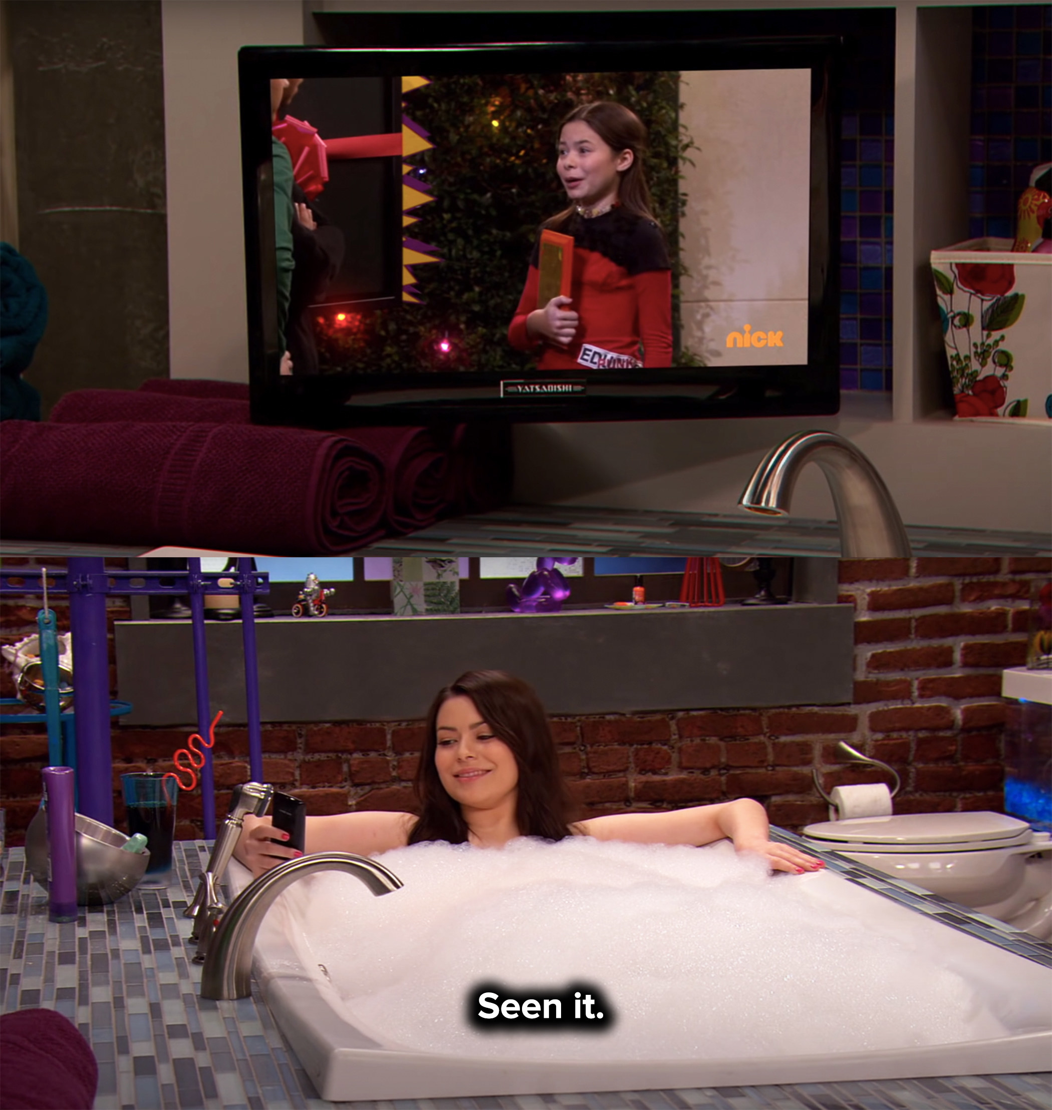 Carly watched &quot;Drake and Josh&quot; on TV