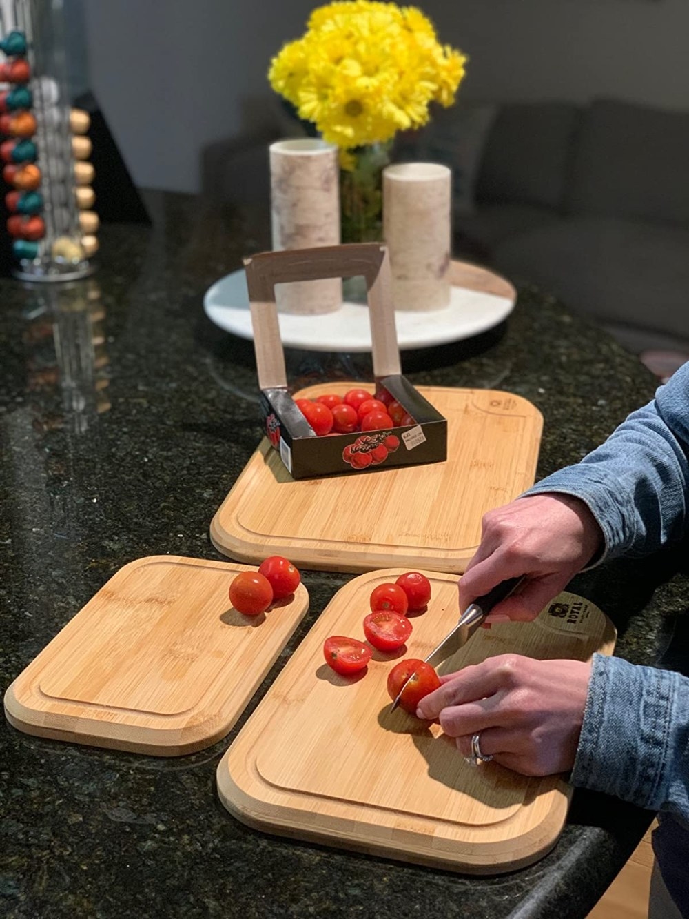 Reviewer&#x27;s photo of the cutting boards