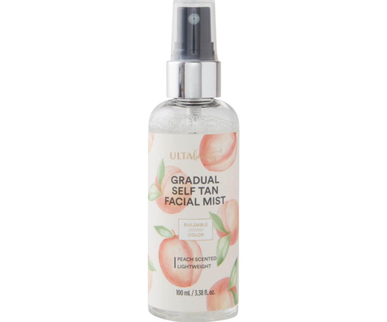 the peach scented gradual self tan facial mist