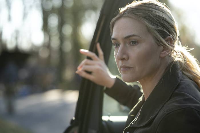 Close-up of Kate Winslet as Mare