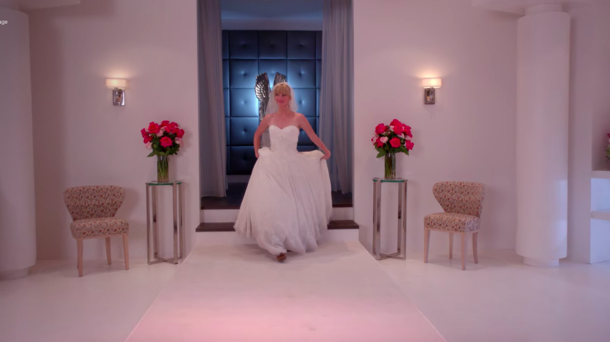 Brittany from &quot;Glee&quot; trying on wedding dresses