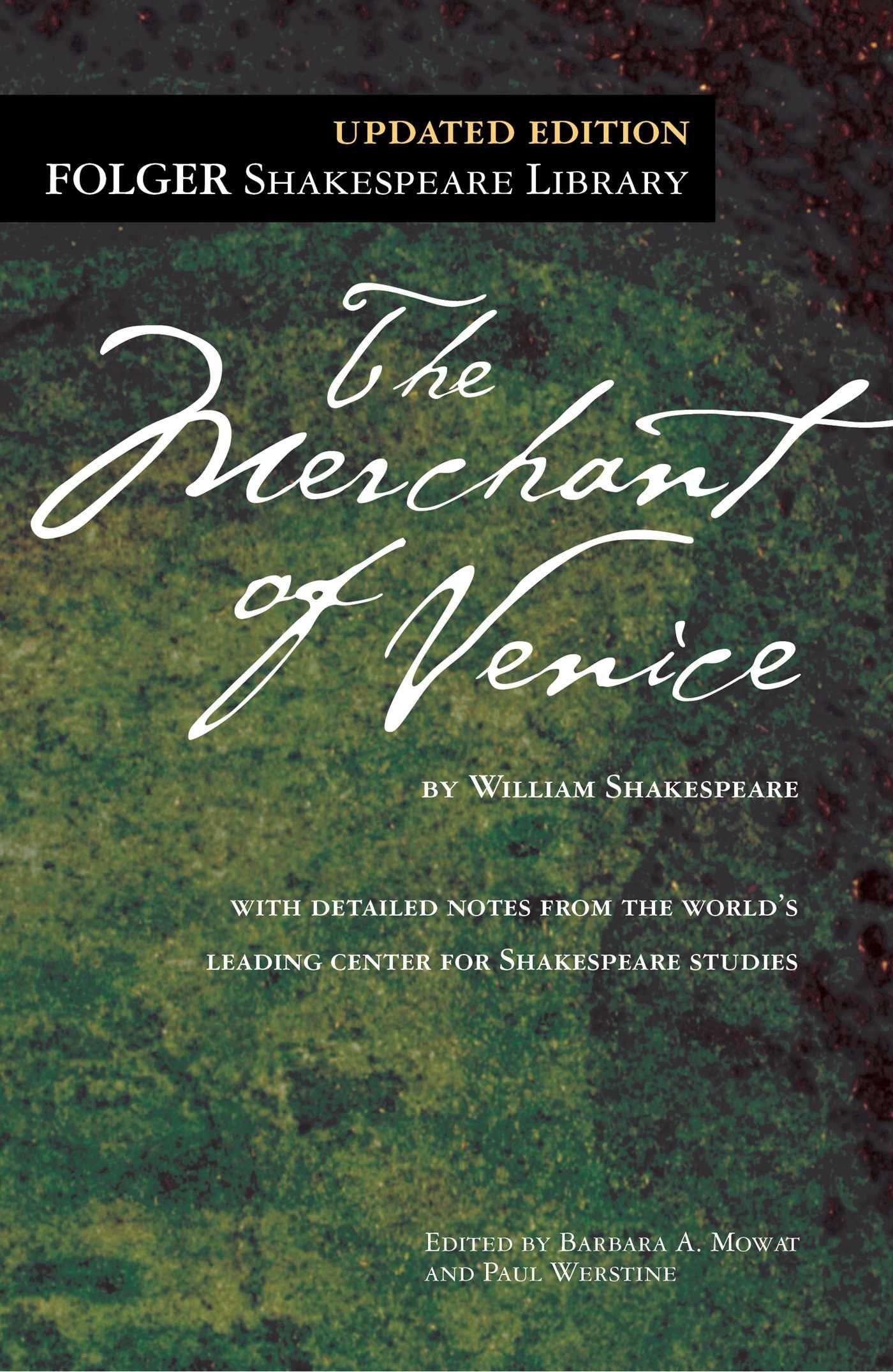 The book cover for The Merchant of Venice