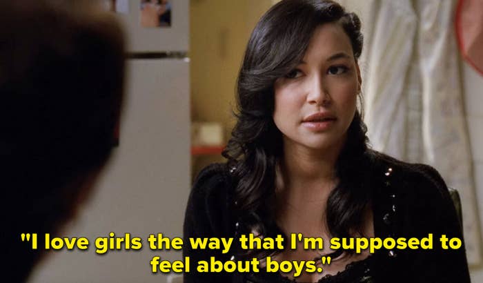 Santana saying, &quot;I love girls the way that I&#x27;m supposed to feel about boys&quot;