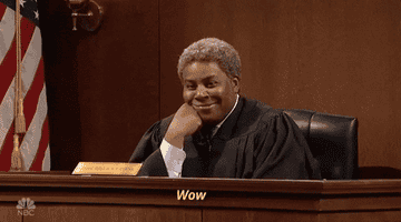 Kenan Thompson dressed in a black judge&#x27;s robe shaking his head and saying, &quot;Wow&quot;