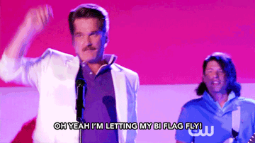 Darryl sings: &quot;Oh yeah I&#x27;m letting my bi flag fly&quot;