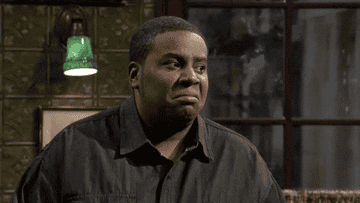 Kenan Thompson making a disgusted face on SNL