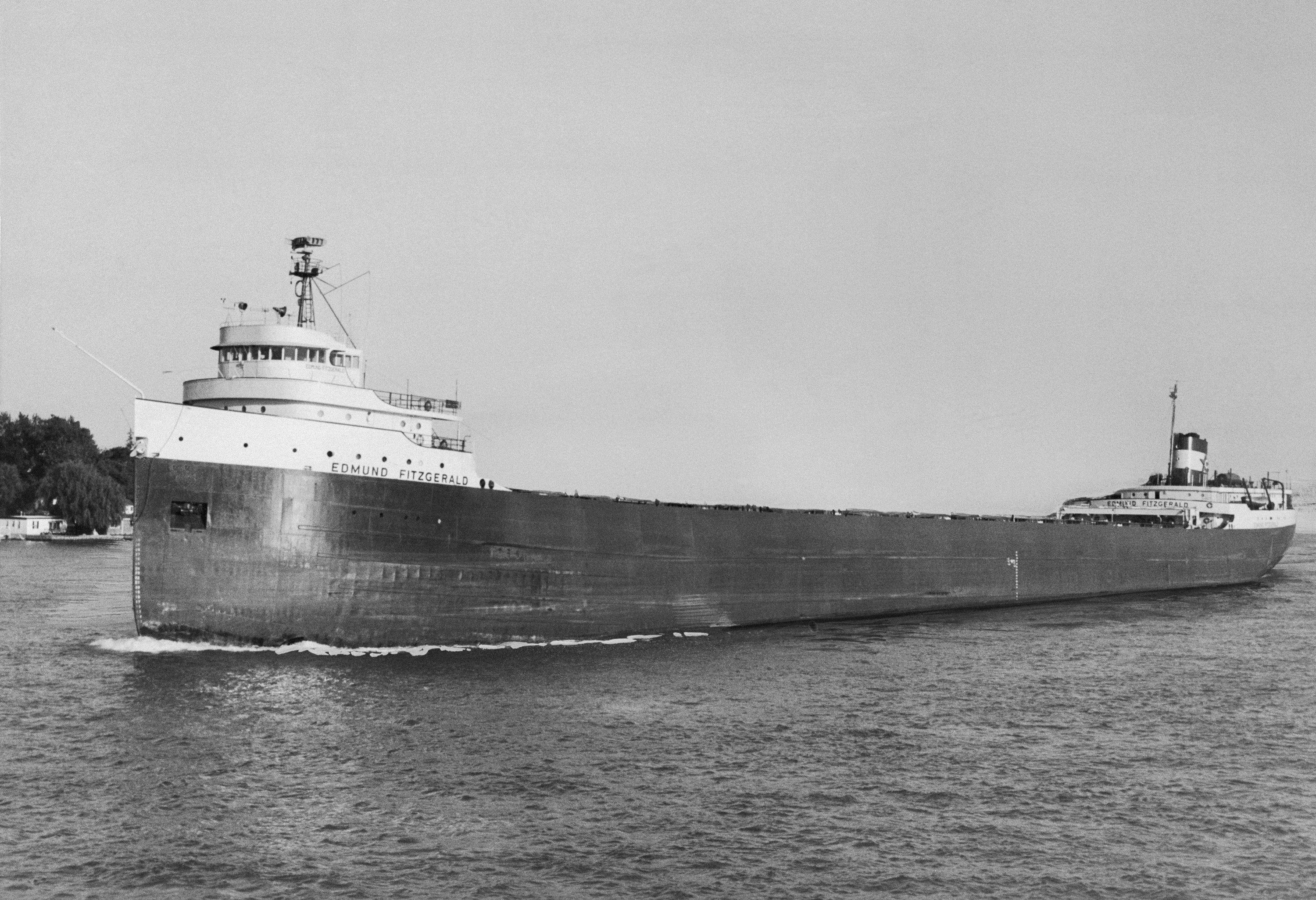 729-foot SS Edmund Fitzgerald on Lake Superior