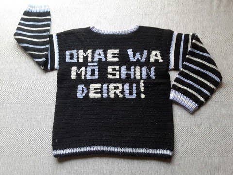 あべし!!40年ぶりに見た思い出の写真。北斗の拳のケンシロウの手編み  