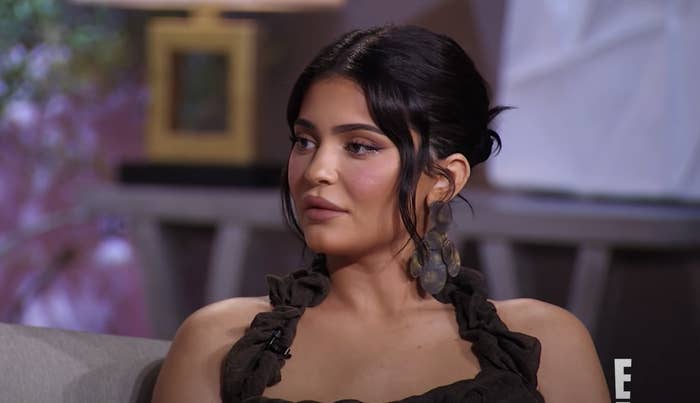 Kylie Jenner, with her hair up and with ringlets, from the &quot;KUWTK&quot; reunion