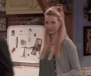 Phoebe from Friends looking surprised.