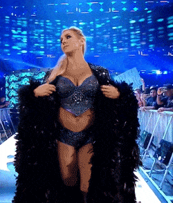 Charlotte Flair removes her robe