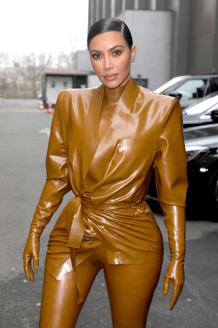 Kim Kardashian attends the Balenciaga show as part of the Paris Fashion Week Womenswear Fall/Winter 2020/2021 on March 01, 2020 in Paris, France