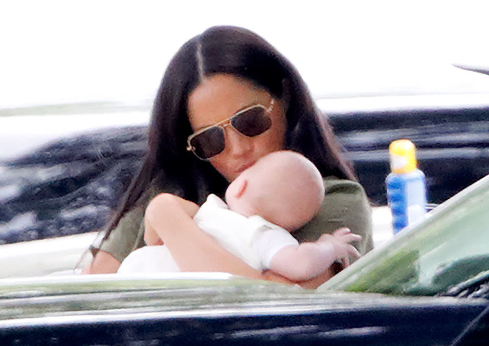 Meghan Markle and baby Archie attend the King Power Royal Charity Polo Match