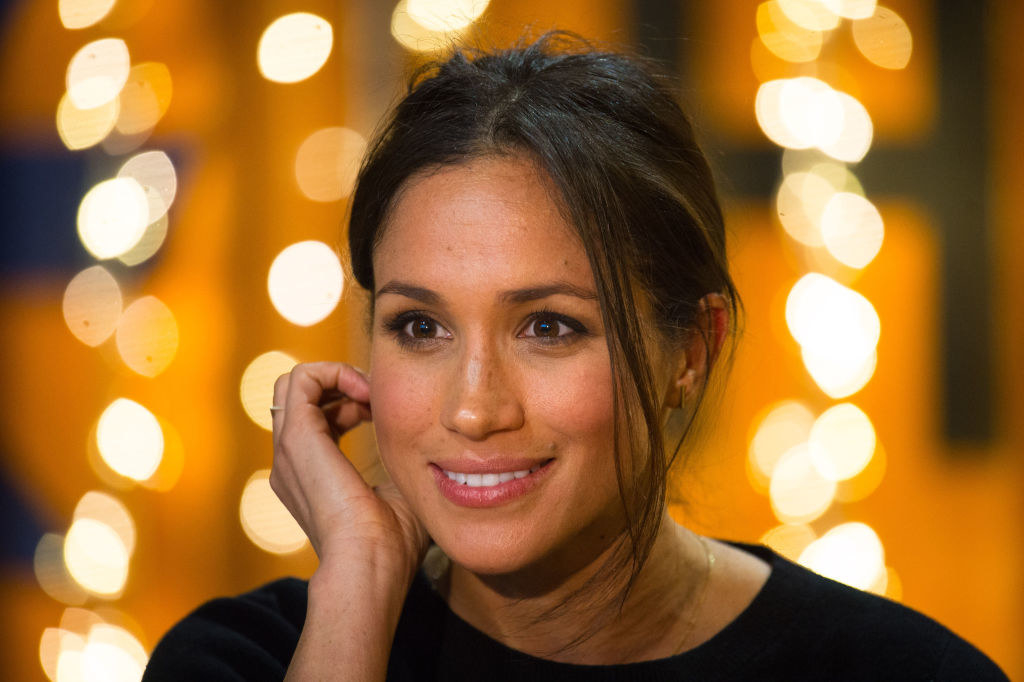 Meghan Markle during a visit to Reprezent