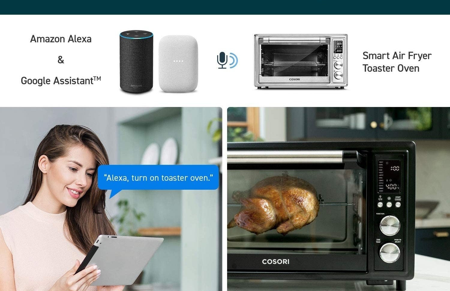 Model using Amazon Alexa to operate the toaster oven