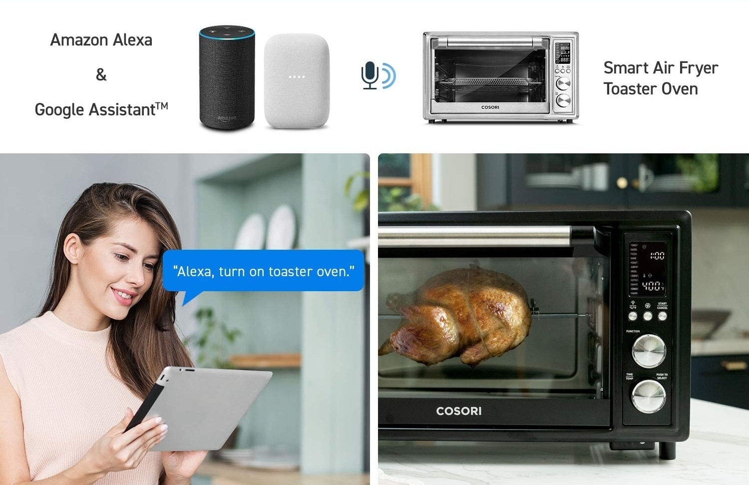 Model using Amazon Alexa to operate the toaster oven